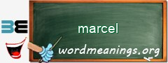 WordMeaning blackboard for marcel